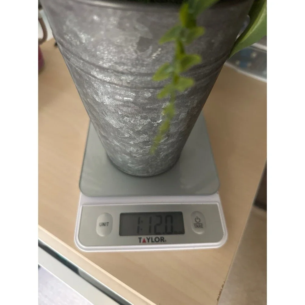 Faux Palm Ivy & Fern Arrangement in Galvanized Tin Bucket – Farmhouse Decor